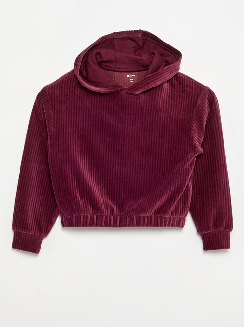 Sudadera con capucha de punto acanalado - Kiabi