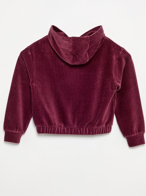Sudadera con capucha de punto acanalado - Kiabi