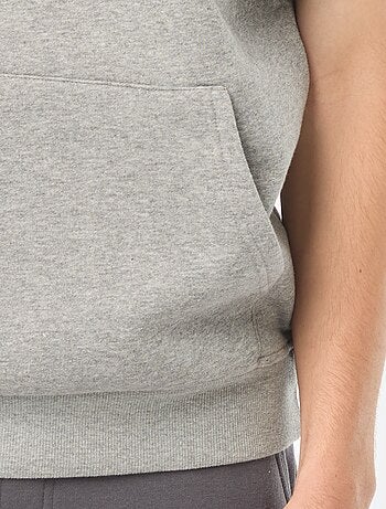 Sudadera con capucha de tejido cálido de chándal sin mangas