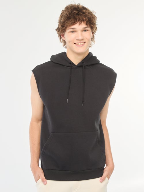Sudadera con capucha de tejido cálido de chándal sin mangas - Kiabi