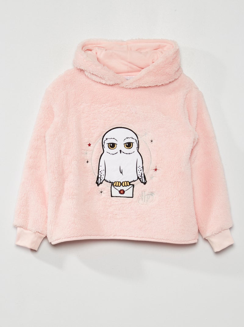 Sudadera con capucha de tejido polar 'Harry Potter' rosa - Kiabi