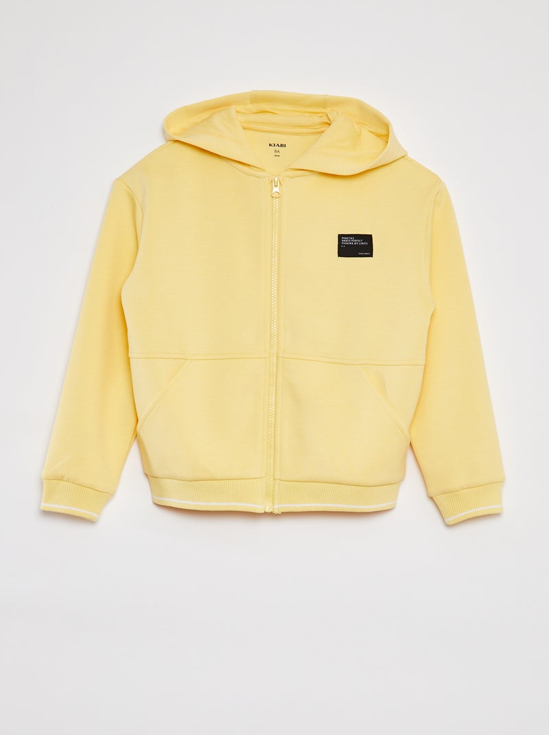 Sudadera con capucha de tejido suave AMARILLO - Kiabi