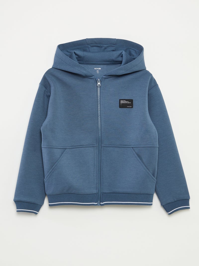 Sudadera con capucha de tejido suave AZUL - Kiabi