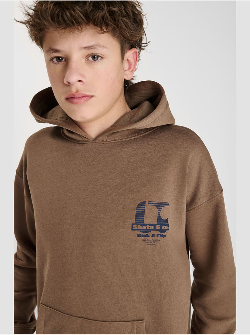 Sudadera con capucha DEFEBO Marrón - Kiabi
