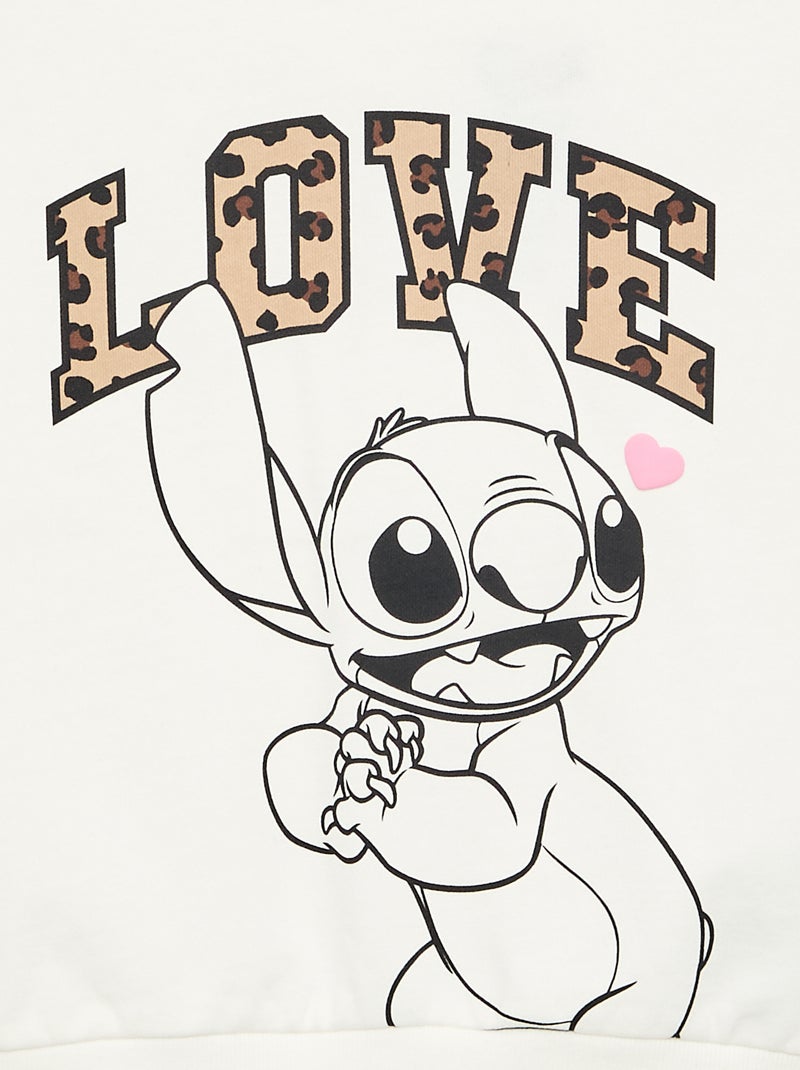 Sudadera con capucha 'Disney' 'Stitch Blanco - Kiabi