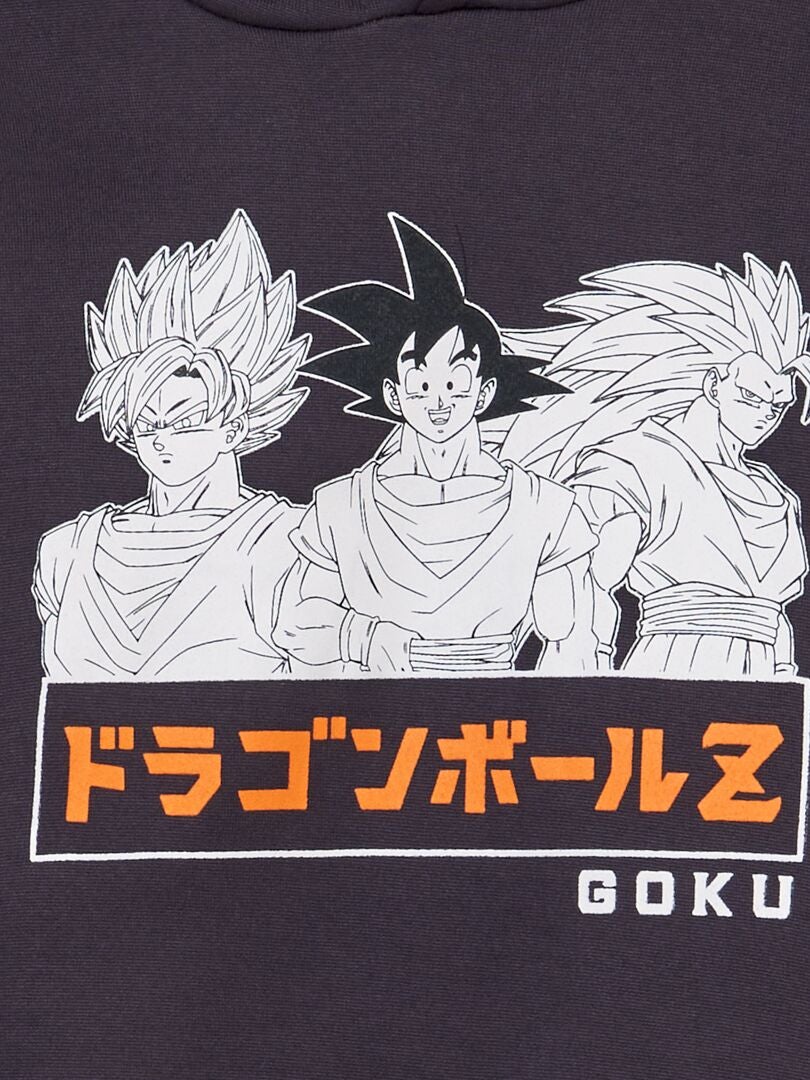 Suéter Fashion Nova Dragon Ball Crew Neck Hombre Gris Noir