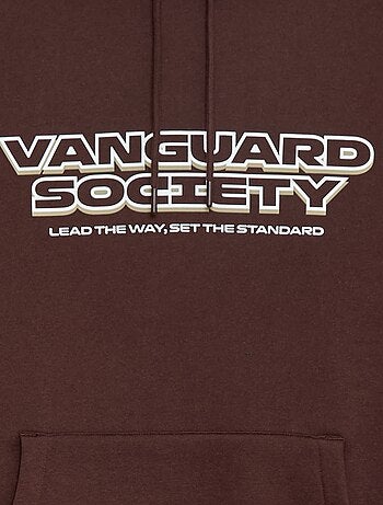 Sudadera con capucha e inscripción delante y detrás