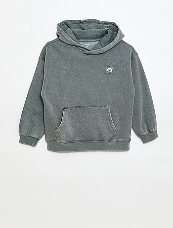 Sudadera con capucha efecto lavado