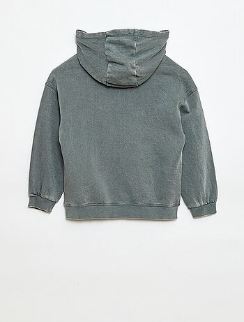 Sudadera con capucha efecto lavado
