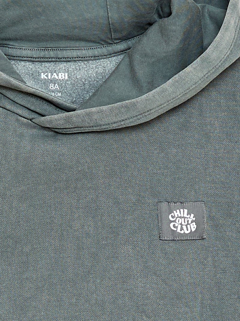 Sudadera con capucha efecto lavado Gris - Kiabi