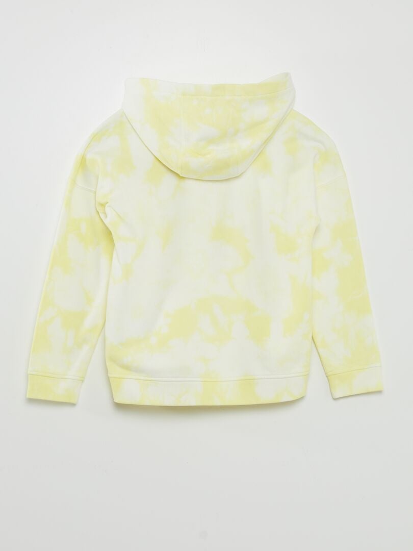 Sudadera Con Capucha Efecto Tie Dye Amarillo Kiabi