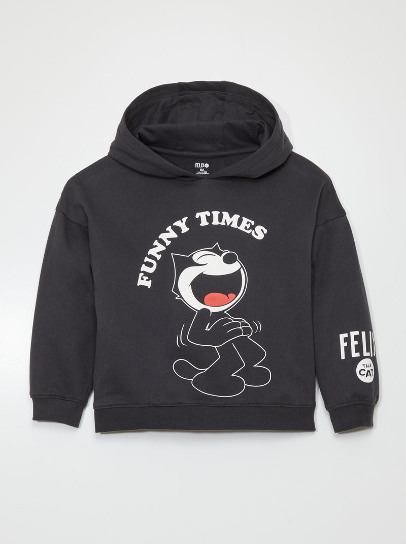 Sudadera con capucha 'El gato Felix' NEGRO - Kiabi