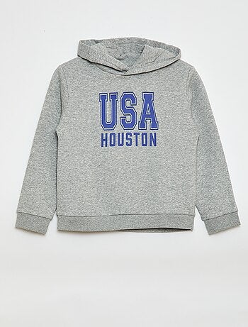 Sudadera con capucha en felpa perchada