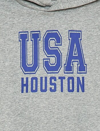 Sudadera con capucha en felpa perchada