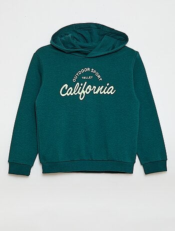 Sudadera con capucha en felpa perchada