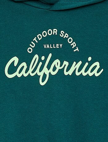 Sudadera con capucha en felpa perchada