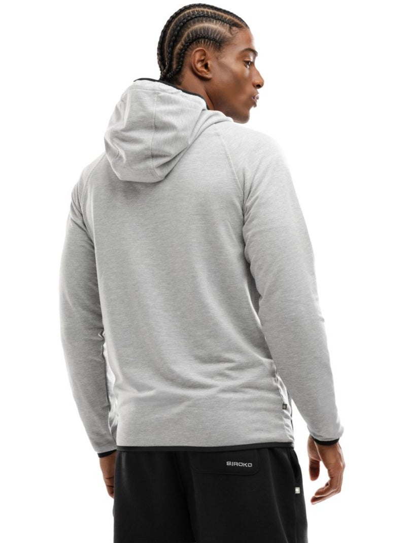 Sudadera con capucha entrenamiento hombre fitness hombre challenger Beige gris - Kiabi