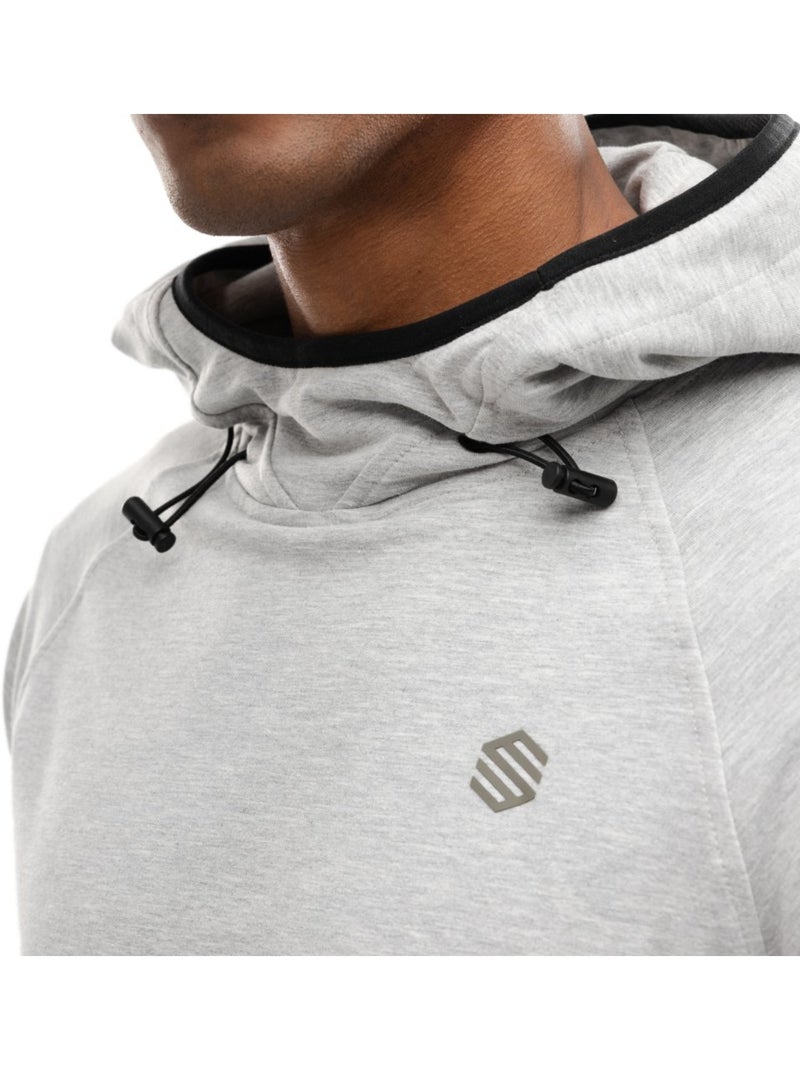 Sudadera con capucha entrenamiento hombre fitness hombre challenger Beige gris - Kiabi