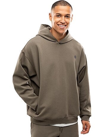 Sudadera con capucha entrenamiento hombre fitness hombre motion green