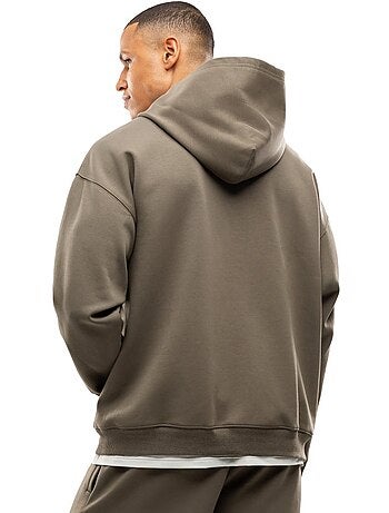 Sudadera con capucha entrenamiento hombre fitness hombre motion green
