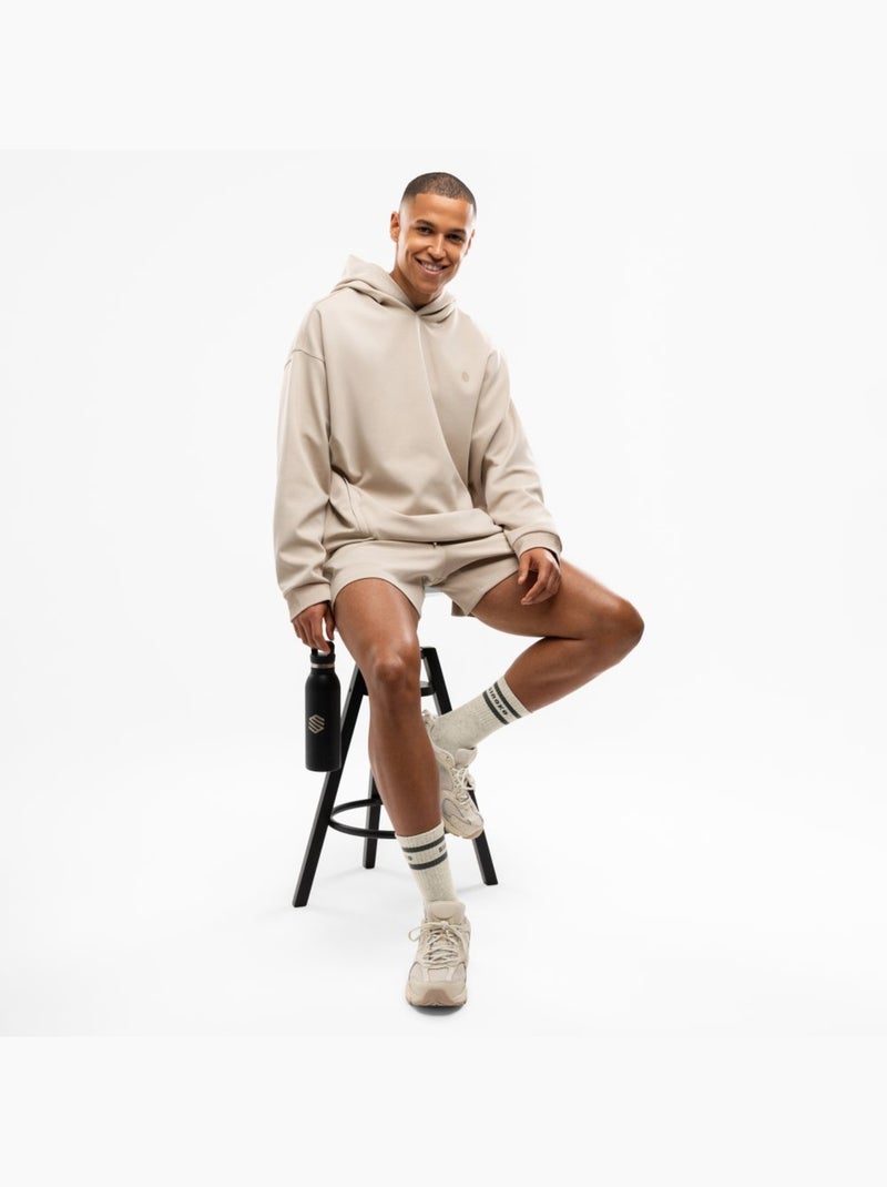 Sudadera con capucha entrenamiento hombre fitness hombre motion sand Beige - Kiabi