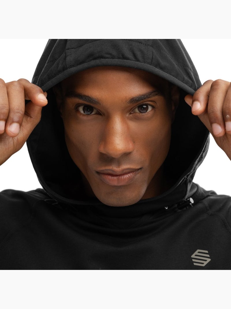 Sudadera con capucha entrenamiento hombre fitness hombre  square Negro - Kiabi