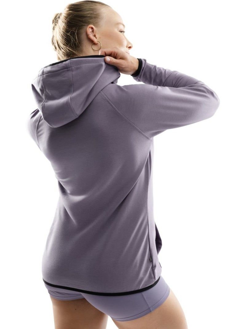 Sudadera con capucha entrenamiento mujer fitness mujer synergy Violeta - Kiabi