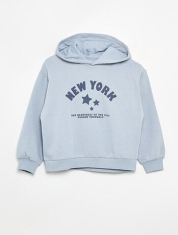 Sudadera con capucha estampada a doble cara