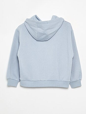Sudadera con capucha estampada a doble cara