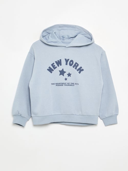 Sudadera con capucha estampada a doble cara - Kiabi