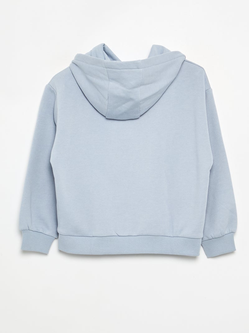Sudadera con capucha estampada a doble cara Azul - Kiabi