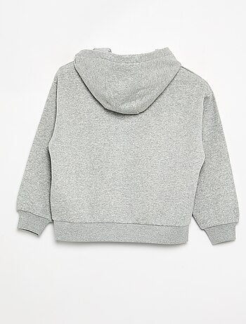 Sudadera con capucha estampada a doble cara