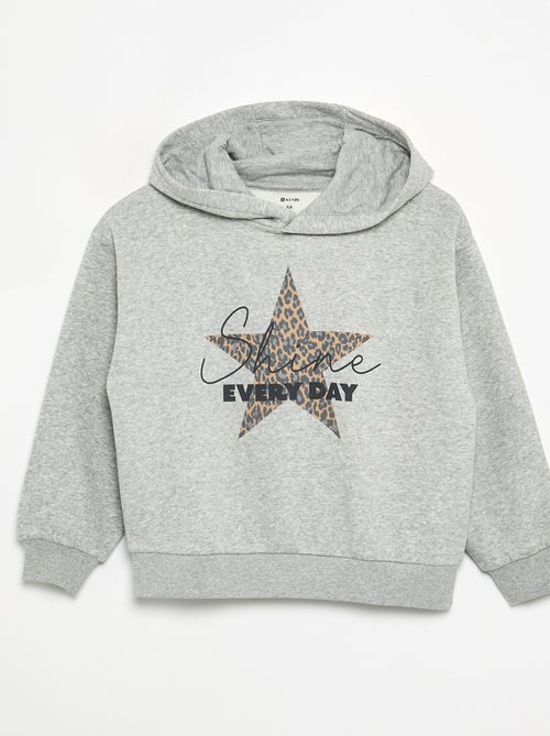 Sudadera con capucha estampada a doble cara - Kiabi