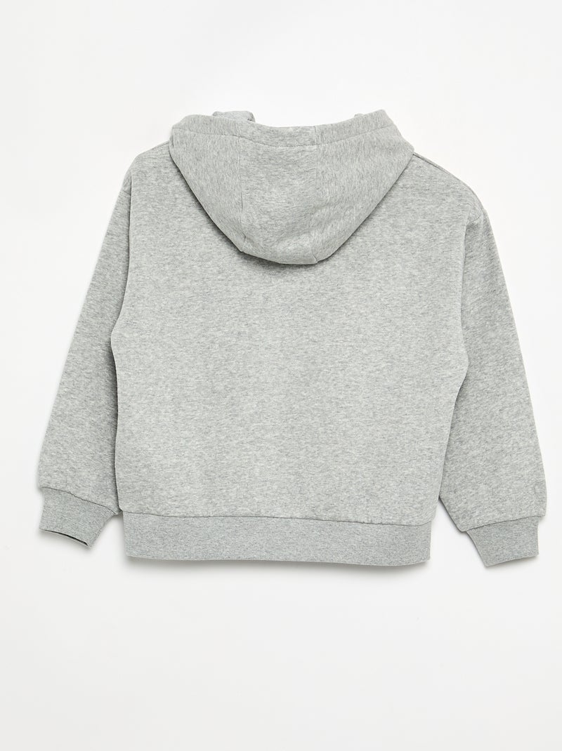 Sudadera con capucha estampada a doble cara Gris - Kiabi