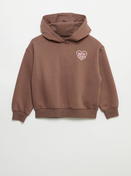 Sudadera con capucha estampada a doble cara - Kiabi