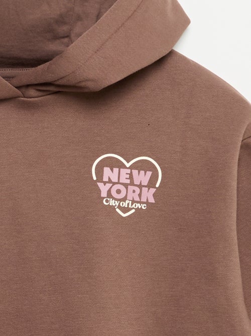 Sudadera con capucha estampada a doble cara - Kiabi