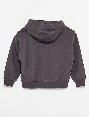 Sudadera con capucha estampada a doble cara