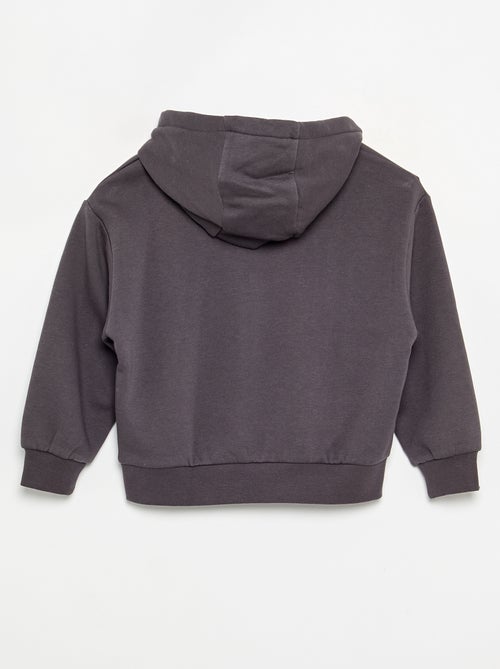 Sudadera con capucha estampada a doble cara - Kiabi