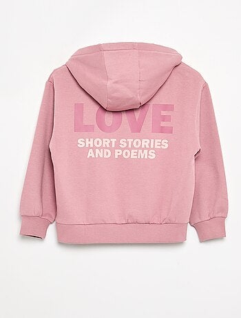Sudadera con capucha estampada a doble cara