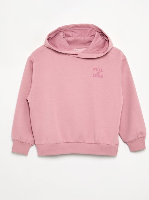 Sudadera con capucha estampada a doble cara - Kiabi