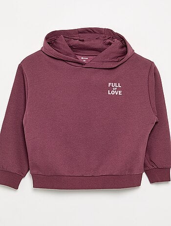 Sudadera con capucha estampada a doble cara