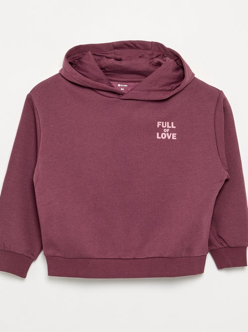 Sudadera con capucha estampada a doble cara - Kiabi