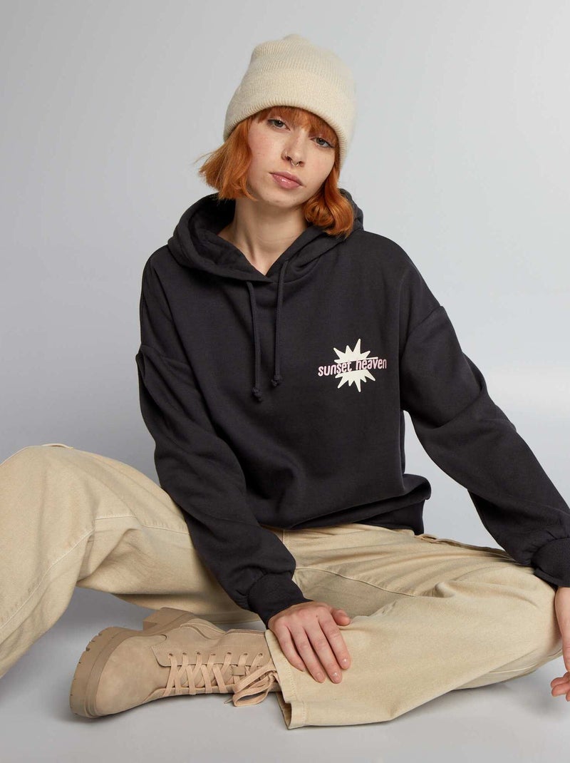 Sudadera con capucha estampada AZUL - Kiabi