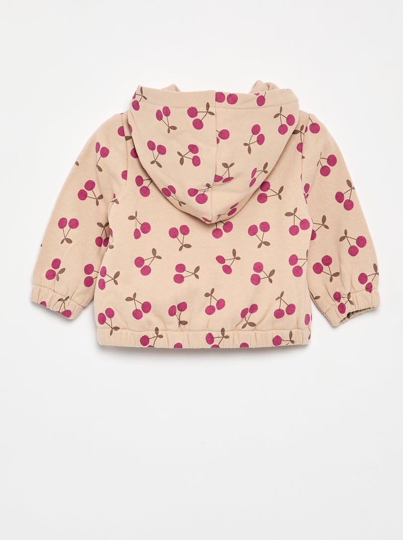 Sudadera con capucha estampada Beige - Kiabi