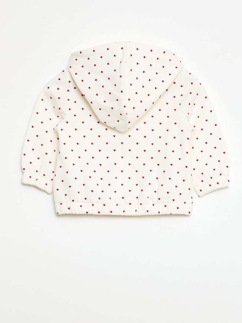 Sudadera con capucha estampada Blanco - Kiabi
