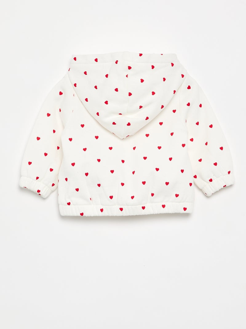 Sudadera con capucha estampada Blanco - Kiabi