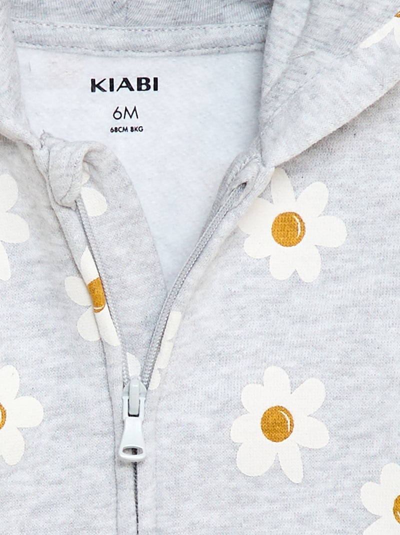 Sudadera con capucha estampada Gris - Kiabi