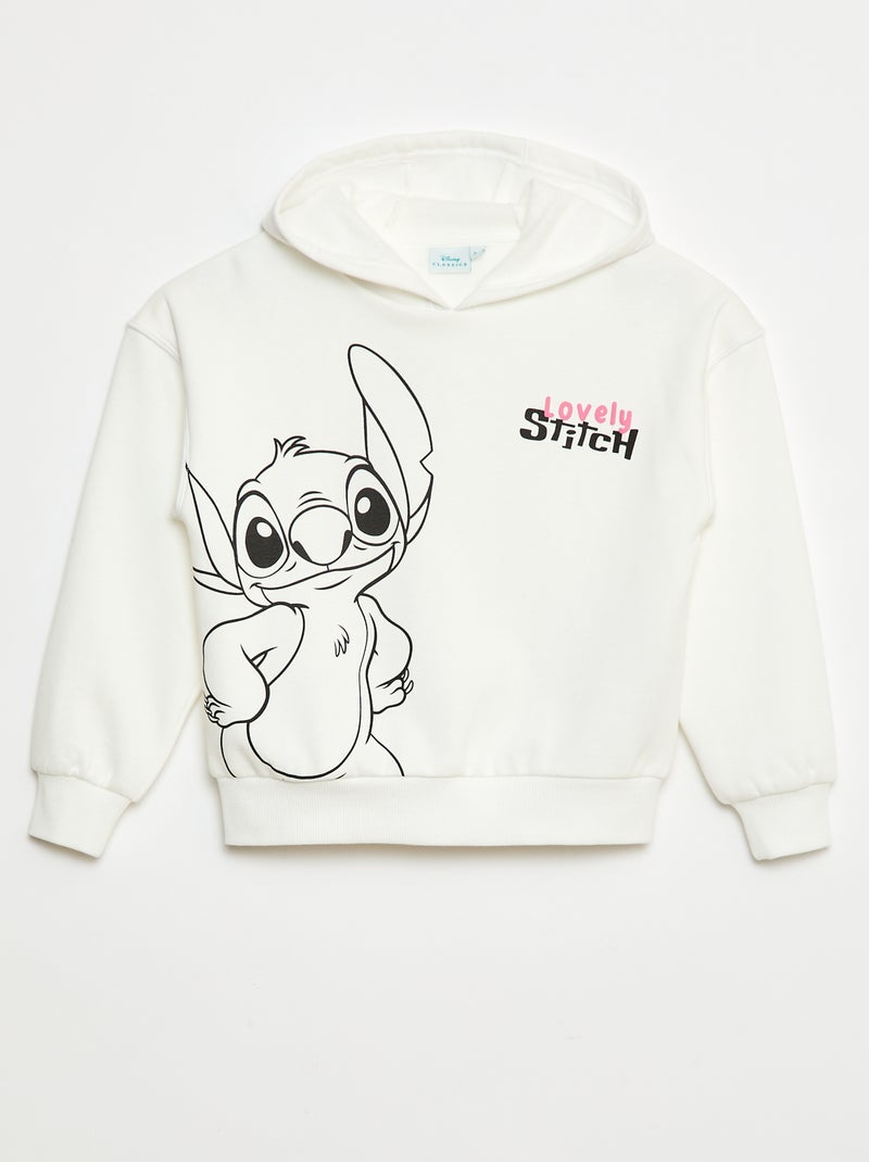 Sudadera con capucha estampada 'Lovely Stitch' Blanco - Kiabi