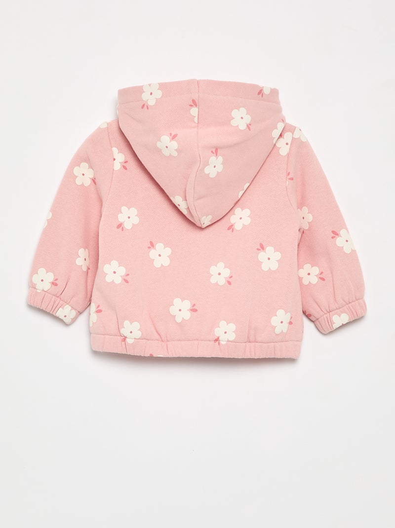 Sudadera con capucha estampada Rosa - Kiabi