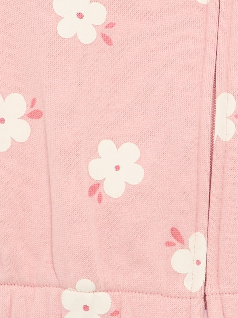 Sudadera con capucha estampada Rosa - Kiabi